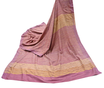 Indian Vintage Heavy Sari Pink Pure Khadi Silk Handloom Saree Craft Fabric 5yd Ethnic Wear Dress making For Crafting Quilting