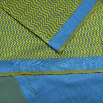 Indian Vintage Heavy Green & Blue Kanjivaram Saree 100% Pure Silk Zari 5Yd Floral Crafting Dress making Crafting Quilting Bollywood Saree
