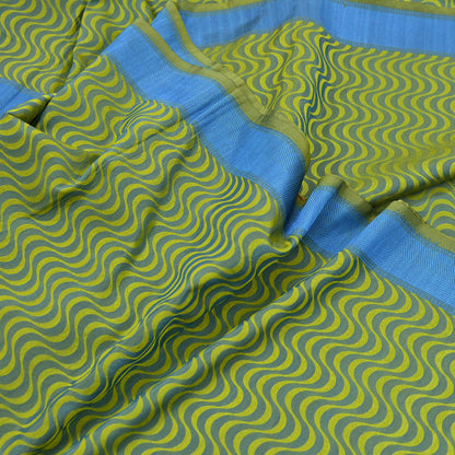 Indian Vintage Heavy Green & Blue Kanjivaram Saree 100% Pure Silk Zari 5Yd Floral Crafting Dress making Crafting Quilting Bollywood Saree