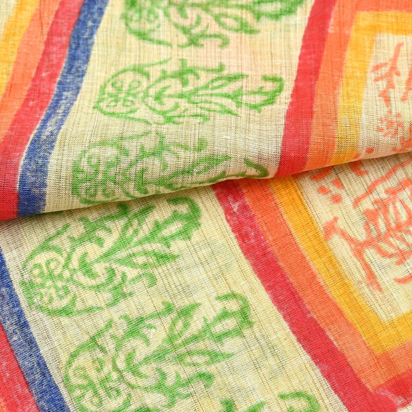 Indian Vintage Beige Dupatta 100% Pure Cotton Printed Long Stole Scarves Soft Veil Hijab Floral Design Boho Fabric For Dress