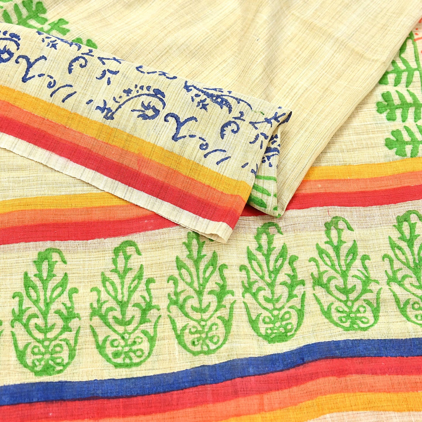 Indian Vintage Beige Dupatta 100% Pure Cotton Printed Long Stole Scarves Soft Veil Hijab Floral Design Boho Fabric For Dress