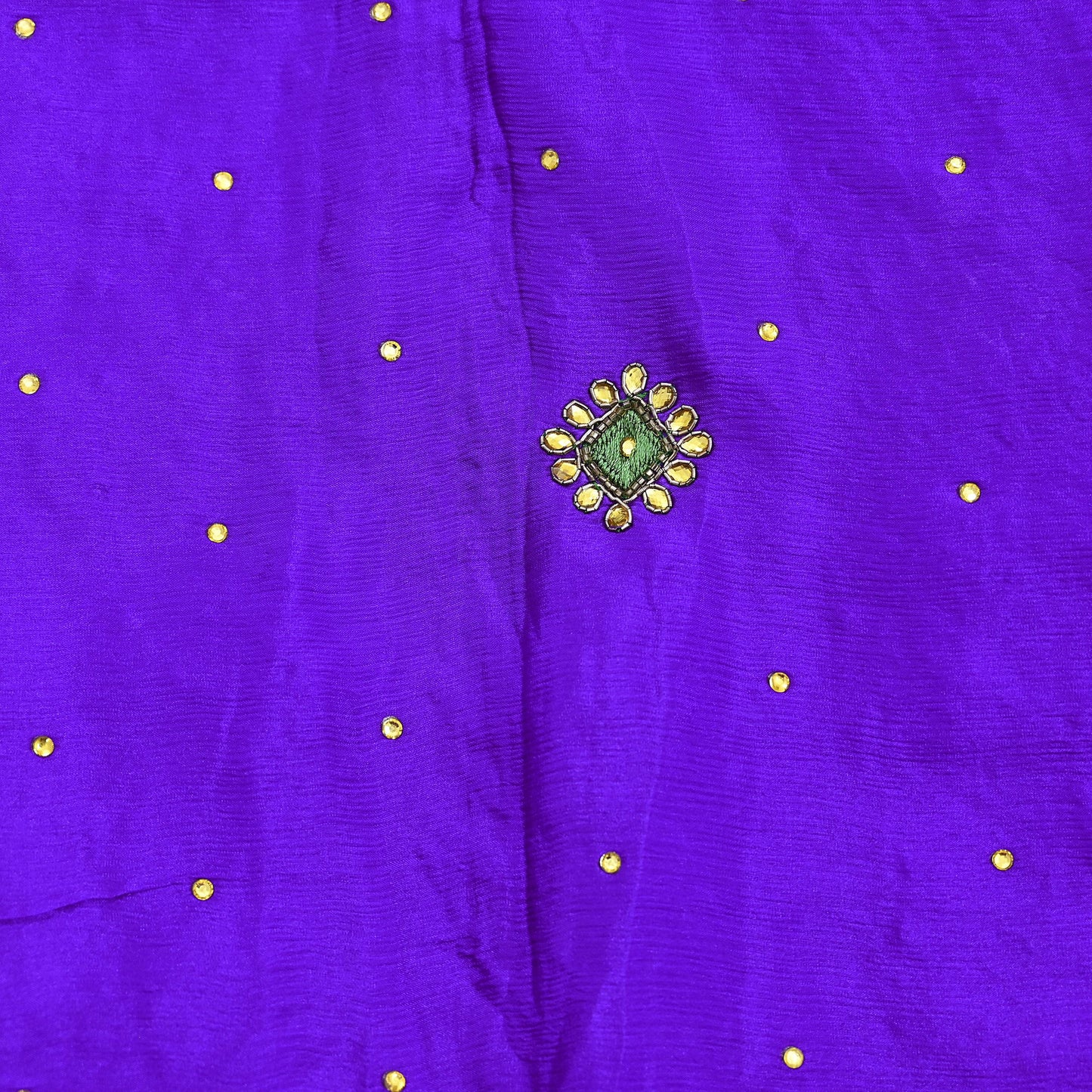 Indian Vintage Purple Dupatta Pure Silk Long Stole Hand Embroidered Scarves Floral Design Stole Veil Wrap Sequins