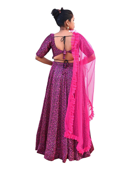 Black Pink Pure silk Heavy Handwoven Brocade Indian Bridal Outfit, 3pc Set Wedding Lehenga Choli Dupatta, Party Wear Reception Wear