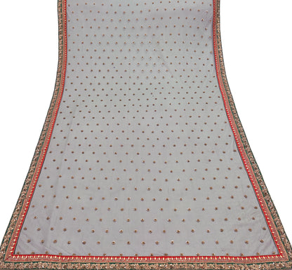 Indian Heavy Wedding Dupatta green Net Long Stole Hand Embroidered By Designer Sabyasachi Scarves Zardozi Bridal Veil