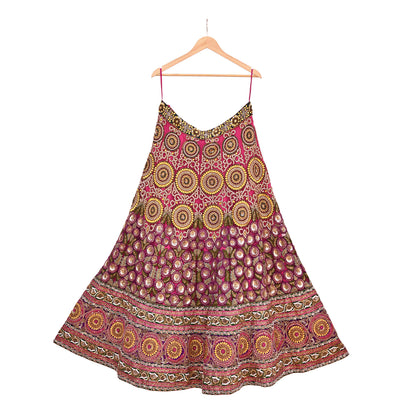 Indian Heavy Wedding pink Net/Mesh Hand Embroidered Lehenga/Skirt Designer By Manish Malhotra Bridal Wear Zardozi/ Dabka