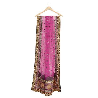 Indian Vintage Heavy Wedding pink Net/Mesh/ Velvet Hand Embroidered Dupatta Designer By Manish Malhotra Bridal Wear Zardozi Veil Hijab