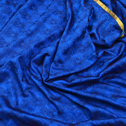 Vintage Kanjivaram Silk Saree Multi Pure Silk Zari Fabric Indian Handwoven 6Yd Craft Material Dressmaking Textile