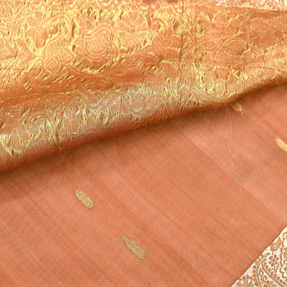 Indian Vintage Sari Rusty 100% Pure Silk Hand Woven Sarees Craft Fabric 5Yd Ethnic Sewing Dress making Crafting Quilting Upcycle