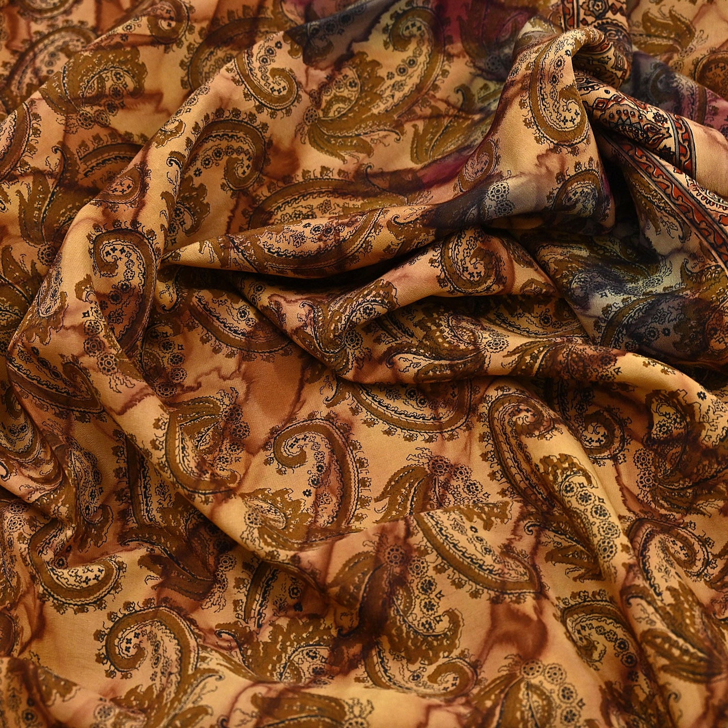 Indian Vintage Saree Pure Crepe Silk Printed Sari Craft Fabric 5yd Sewing Floral Soft Wrap Dress Making Crafting Quilting Upcycle