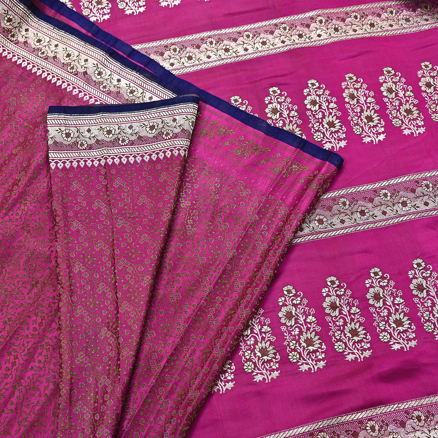 Indian Vintage Sari Pink Heavy Wedding Pure Satin Silk Woven Banarasi Tanchoi Saree 5Yd Ethnic Craft Fabric Upcycle Bridal Heavy Sarees
