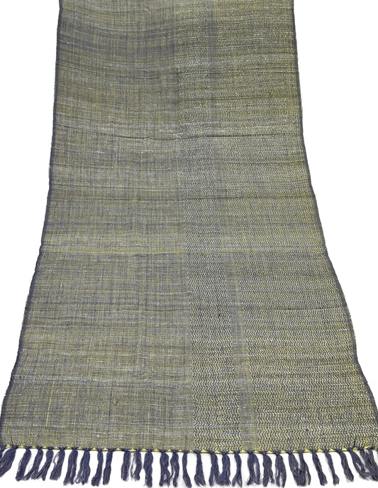 Indian Women Vintage Gray Long Stole Pure Woolen Scarf Dupatta Scarves Sarong Wrap Veil Hijab Shawl Soft Fringes