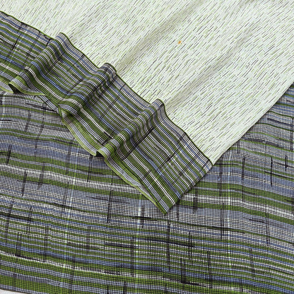 Indian Vintage Ivory Dupatta Long Stole Pure Crepe silk Printed Dupatta Veil Scarves soft Boho Wrap Dressmaking Stripes