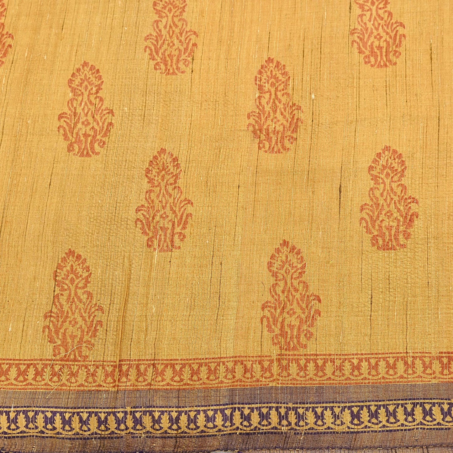 Indian Vintage Heavy Sari Mustard Pure Khadi Silk Handloom Saree Craft Fabric 5yd Ethnic Wear Dress making For Crafting Quilting