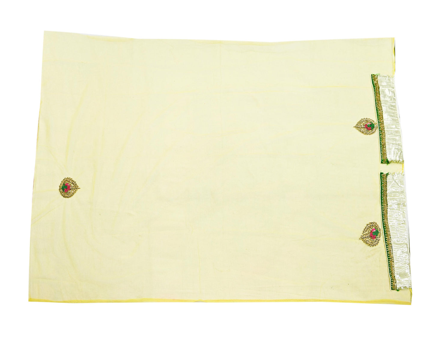 Indian Heavy Sari Yellow Net/Mesh Hand Embroidered Sarees Designer Abu Jani 6Yd Sewing Ethnic Zardozi/ Dabka With Blouse fabric