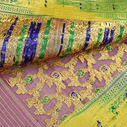 Indian Vintage Sari Heavy Maroon Pure Organza Silk Woven Brocade Banarasi Sarees Zari 5Yd Ethnic Fabric Dress Making Wedding Sarees