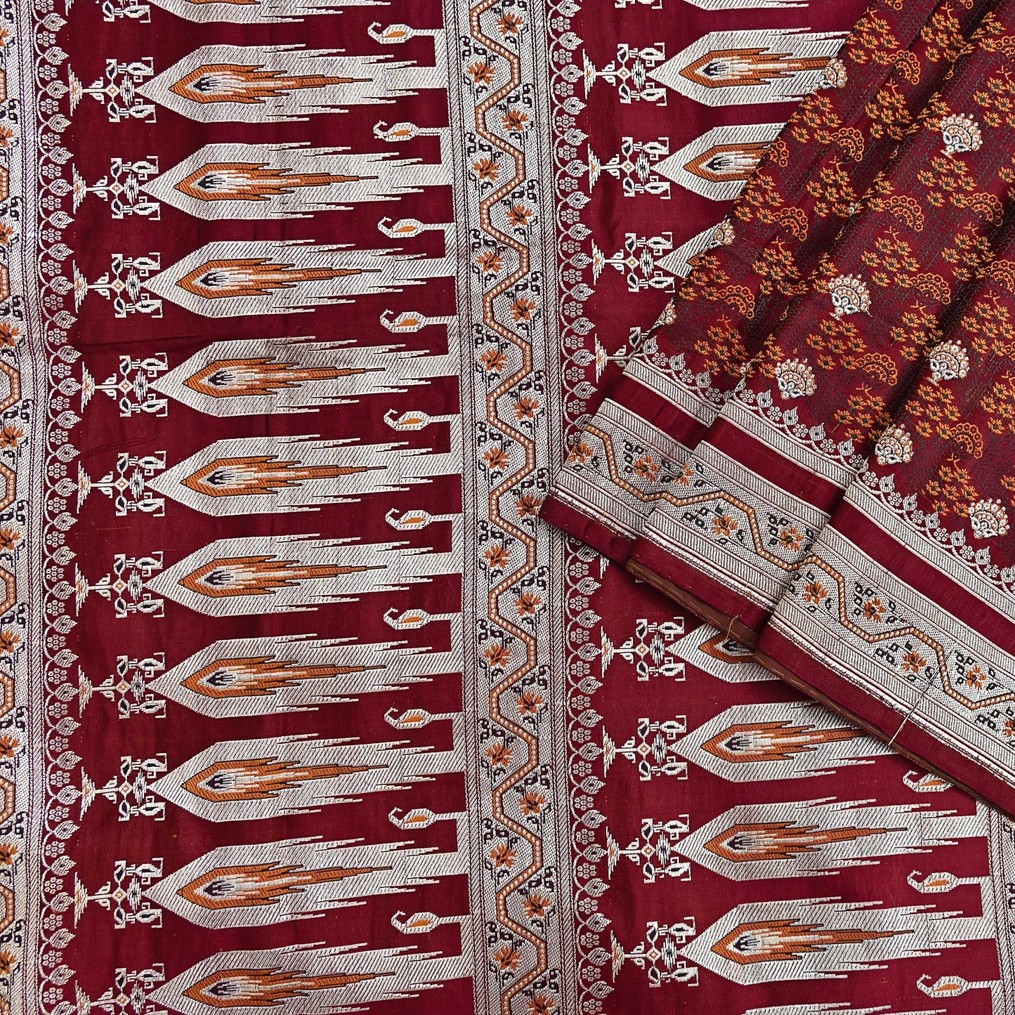 Indian Vintage Sari Maroon Heavy Wedding Pure Satin Silk Woven Banarasi Tanchoi Saree 5Yd Ethnic Craft Fabric Upcycle Bridal Heavy Sarees