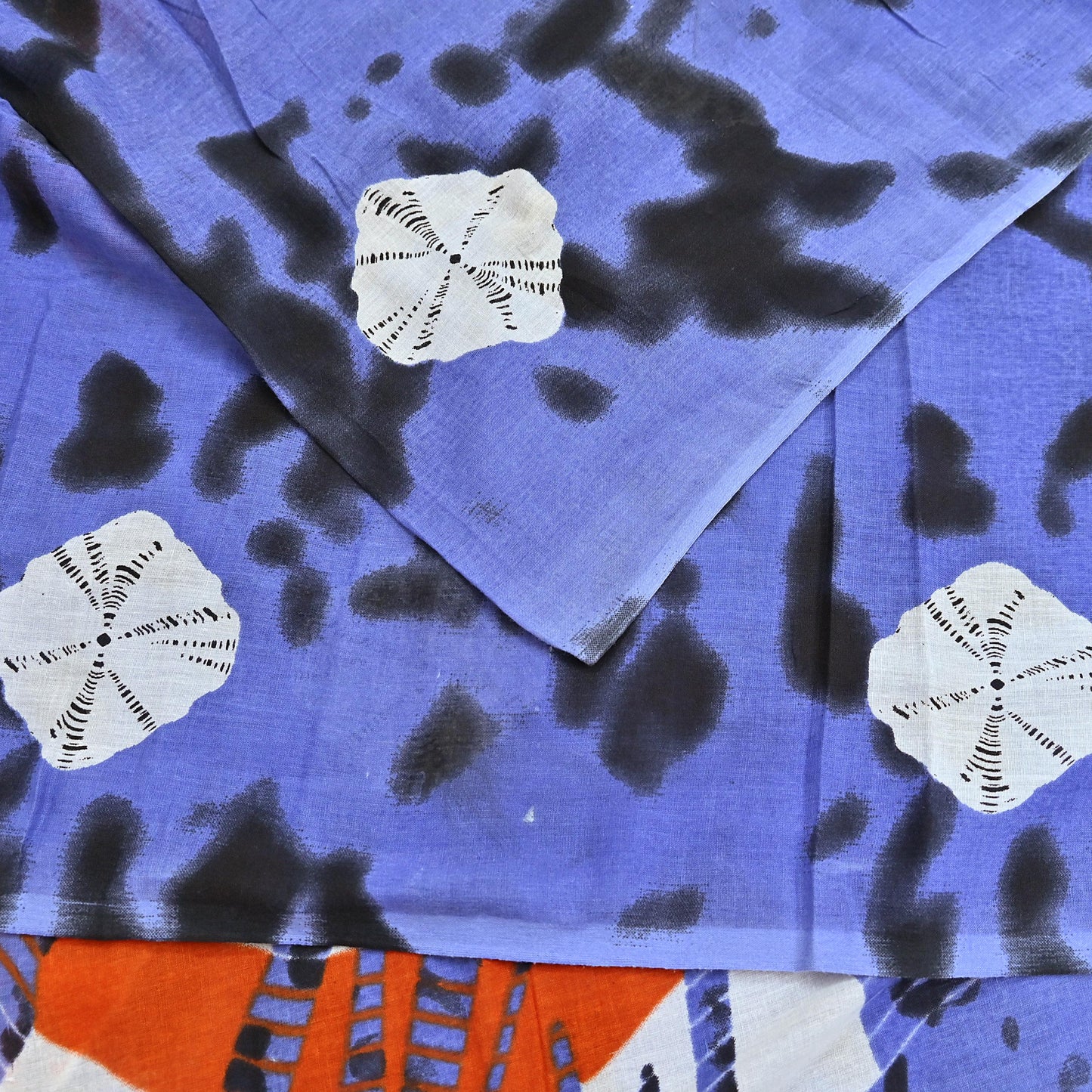 Indian Vintage Sari Purple & Black Pure Cotton Bandhani Printed Sarees Fabric 5yd Sewing Craft Fabric DressMaking Soft