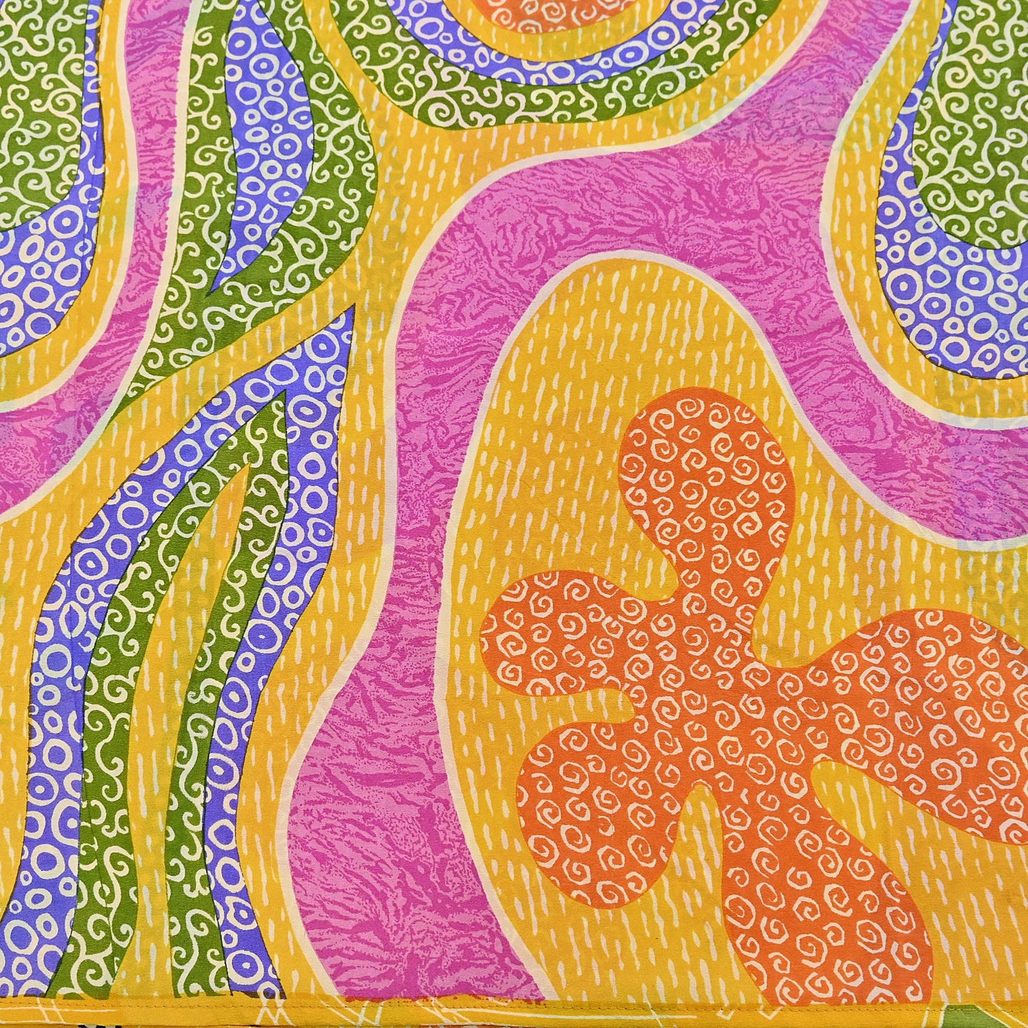 Indian Vintage Pink & Yellow Pure Crepe Silk Saree Floral Print 5 Yards Soft Sewing Fabric for Dressmaking, Quilting, Crafting Upcycling