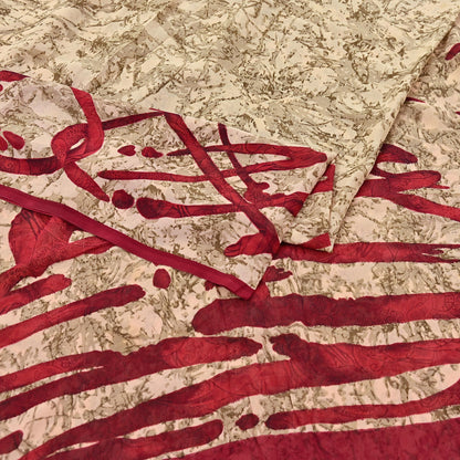 Indian Vintage Sari Pure Georgette Silk Printed Sarees 6Yd Craft Fabric Sewing Quilting Dress making Crafting Dress Designing