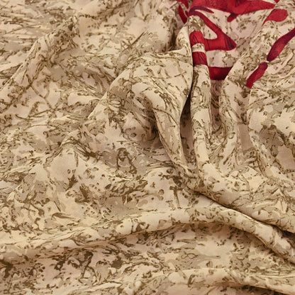 Indian Vintage Sari Pure Georgette Silk Printed Sarees 6Yd Craft Fabric Sewing Quilting Dress making Crafting Dress Designing