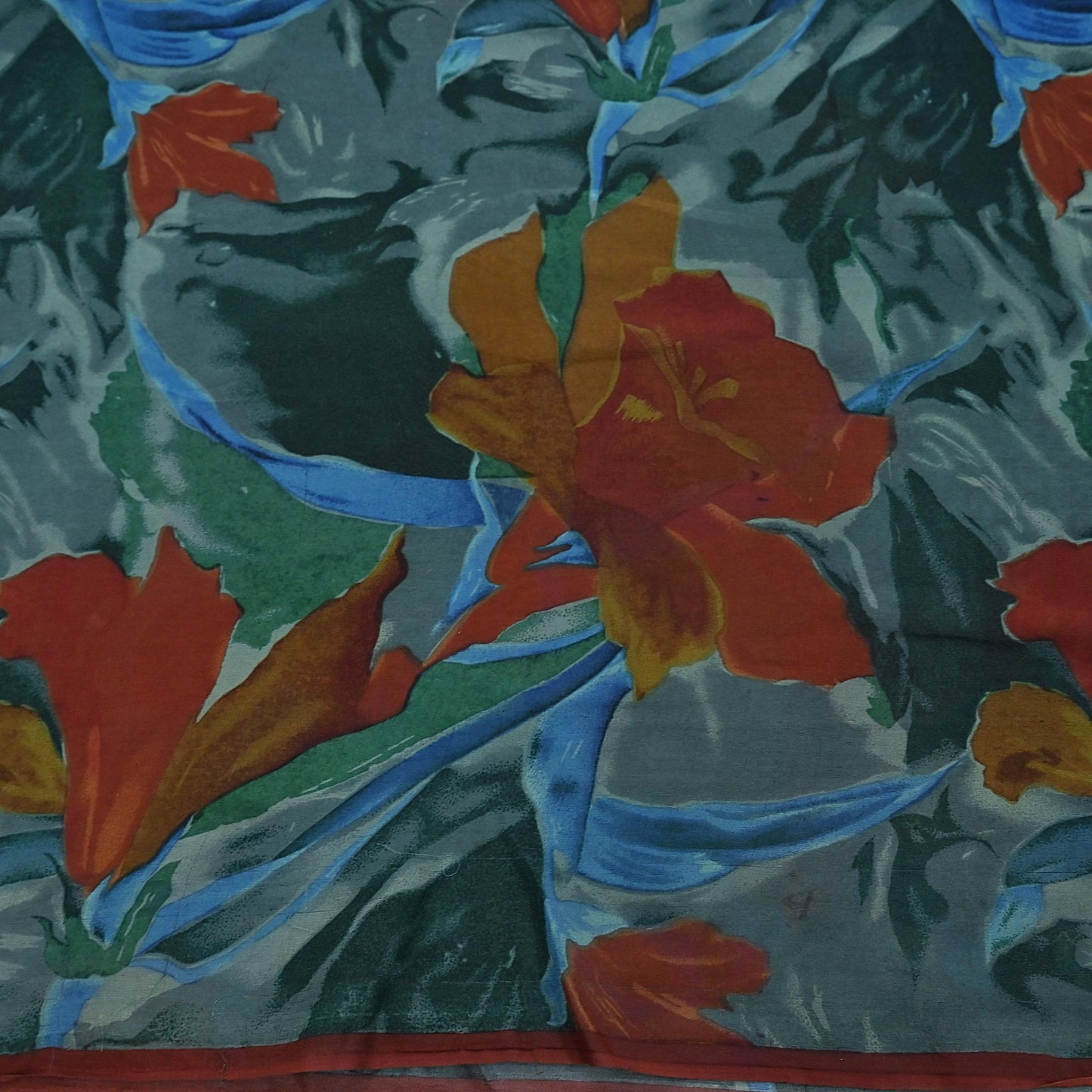 Women Vintage Sari Multi Pure Georgette Silk Printed Saree Craft Fabric Sewing 5Yard Soft Light Dress Making Floral