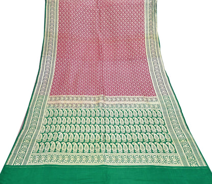 Indian Vintage Sari Heavy Pure Satin Silk Woven Banarasi Brocade Saree Zari 5Yd Ethnic Dress making Crafting Bollywood