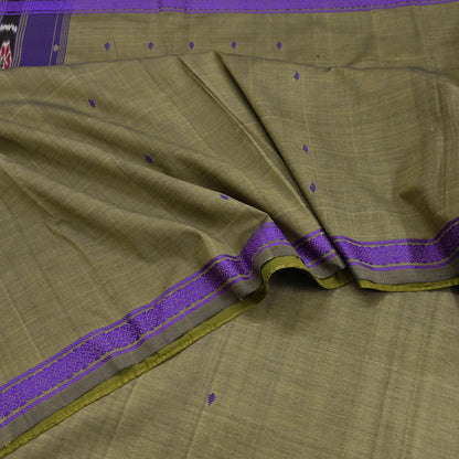 Indian Vintage Saree Purple & brown Cotton Hand woven Sambalpuri Ikat sari Craft Fabric 5Yd Ethnic Chackra Border Dress Making Quilting