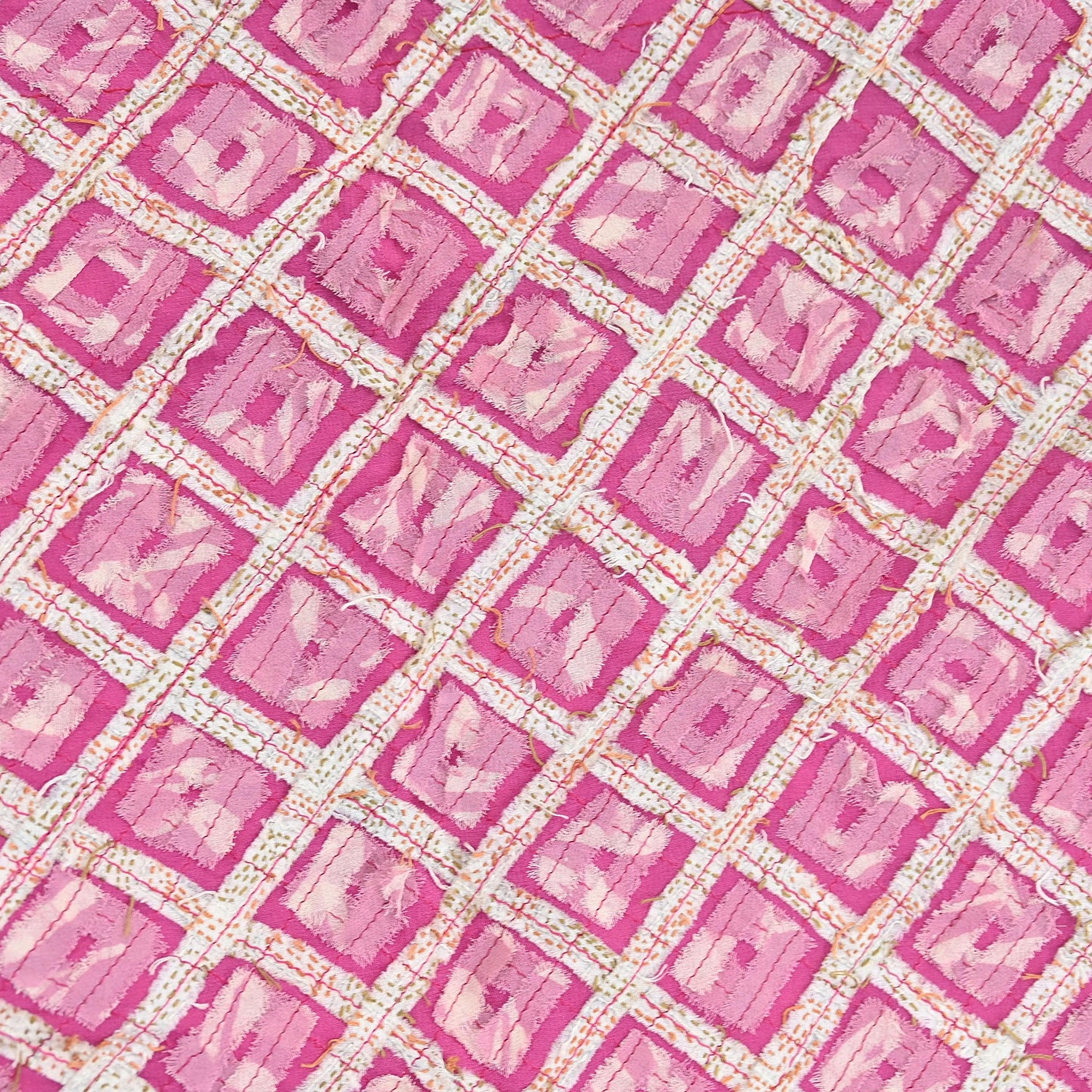 Indian Vintage Dupatta Pink Long Stole Hand Embroidered kantha stole Pure Georgette Silk Indian Scarves Veil Wrap Soft Floral