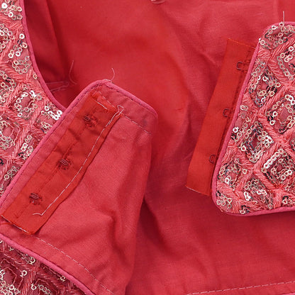 Indian New Peach Georgette Embroidered sleeveless Padded Blouse/Top/Crop Party wear Bollywood Blouse