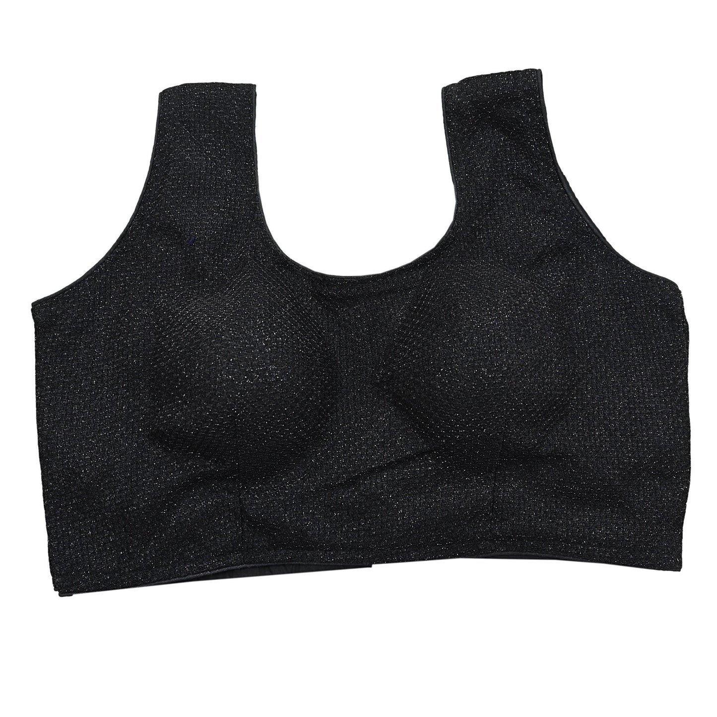 Indian New Black Georgette Embroidered sleeveless Padded Blouse/Top/Crop Party wear Bollywood Blouse