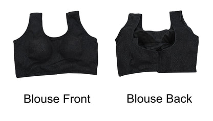 Indian New Black Georgette Embroidered sleeveless Padded Blouse/Top/Crop Party wear Bollywood Blouse