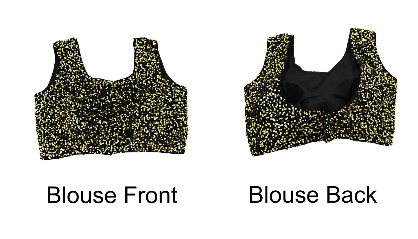 Indian New Black Velvet Embroidered sleeveless Padded Blouse/Top/Crop Party wear Bollywood Blouse