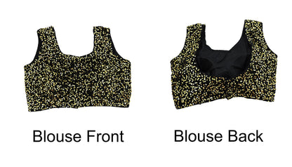 Indian New Black Velvet Embroidered sleeveless Padded Blouse/Top/Crop Party wear Bollywood Blouse