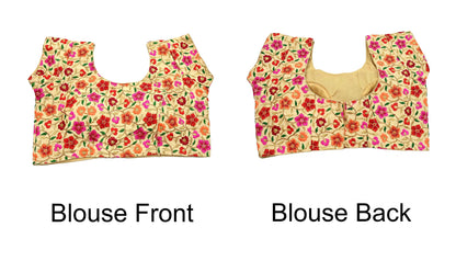 Indian New Baige Chanderi Hand Woven Padded Blouse/Top/Crop Party wear Bollywood Blouse