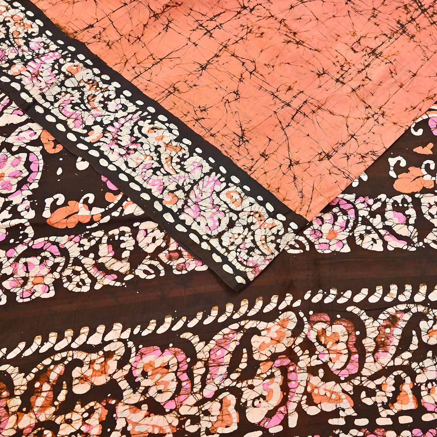 Indian Vintage Sarees Batik Printed 100% Pure Silk Sari Craft Fabric 6Yd Soft Sewing Sarong Wrap Boho Dress Making For Crafting Quilting