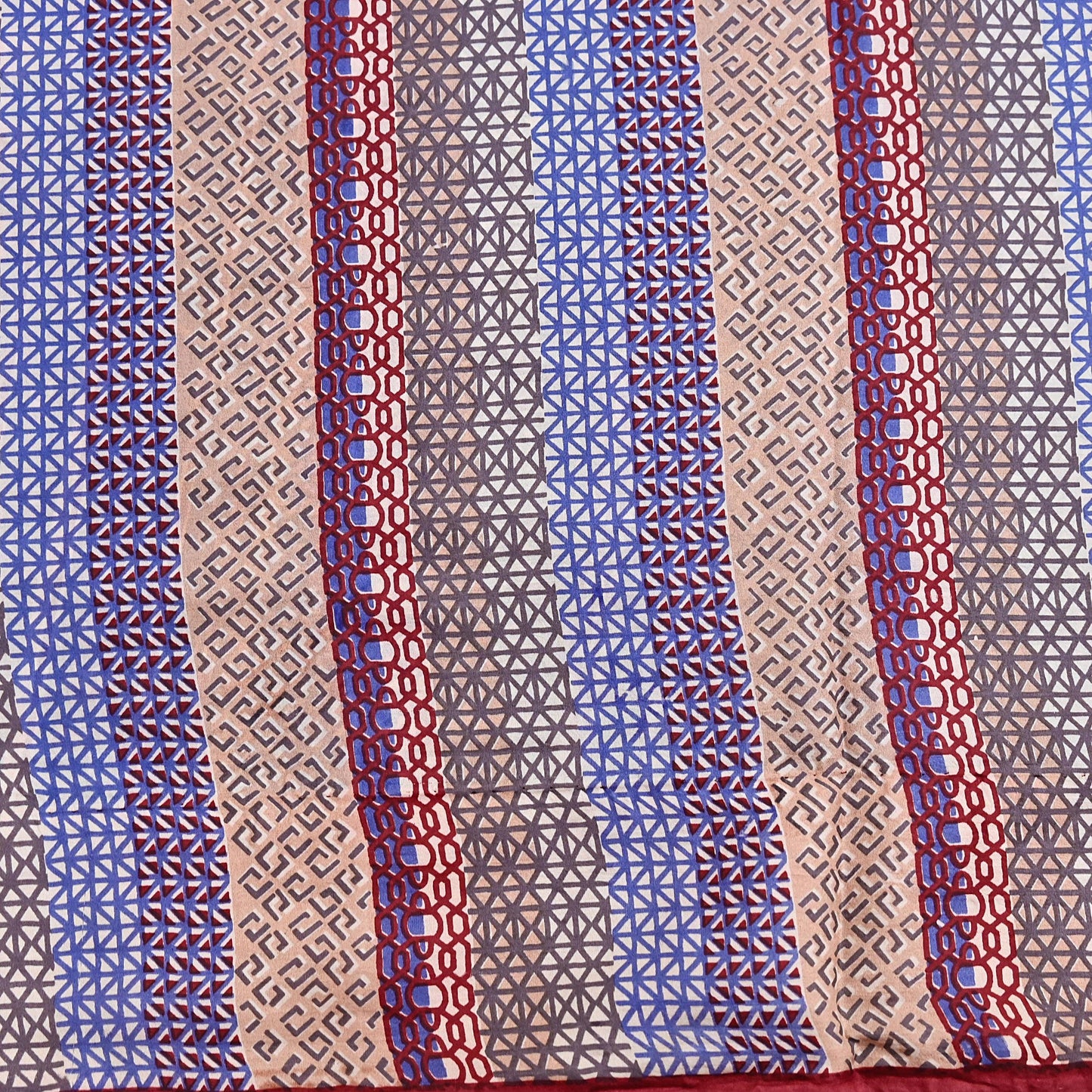 Indian Vintage Multi Pure Silk Printed Saree 5Yards Soft Floral Fabric for Dressmaking, Quilting, Crafting, Sewing, Dress Making