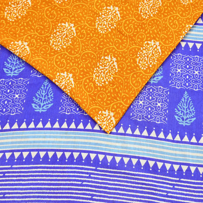 Indian Vintage Saree Printed 100% Pure Cotton Sari Craft Fabric 5Yd Soft Sewing Sarong Wrap Dress Making Quilting Crafting