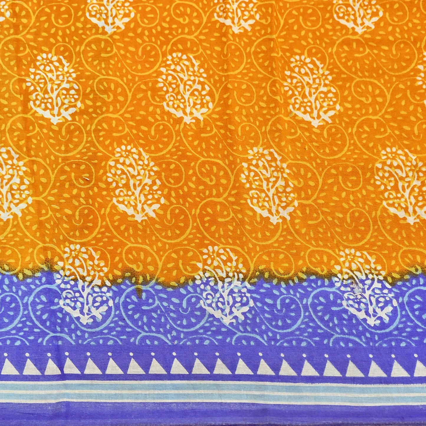 Indian Vintage Saree Printed 100% Pure Cotton Sari Craft Fabric 5Yd Soft Sewing Sarong Wrap Dress Making Quilting Crafting