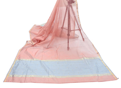 Indian Vintage Dupatta Long Stole Hand Woven Chanderi Scarves Veil Zari Soft Scarf Wrap Boho