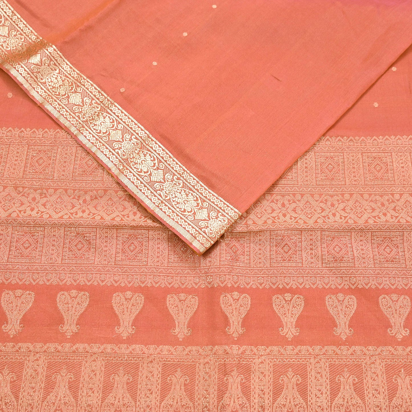 Indian Vintage Sari Orange 100% Pure Silk Hand Woven Sarees Craft Fabric 5Yd Ethnic Sewing Dress making Crafting Quilting Upcycle