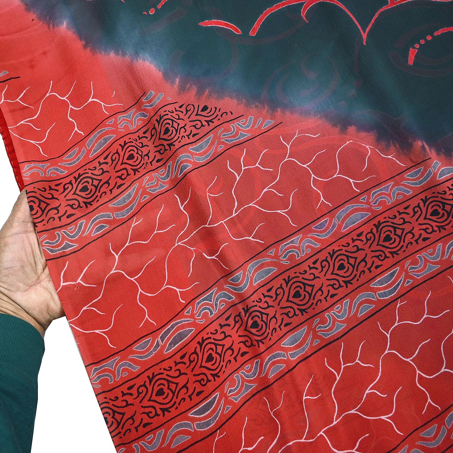 Indian Vintage Sari Pure Georgette Silk Printed Sarees 5Yd Craft Fabric Sewing Quilting Dress making Crafting Dress Designing