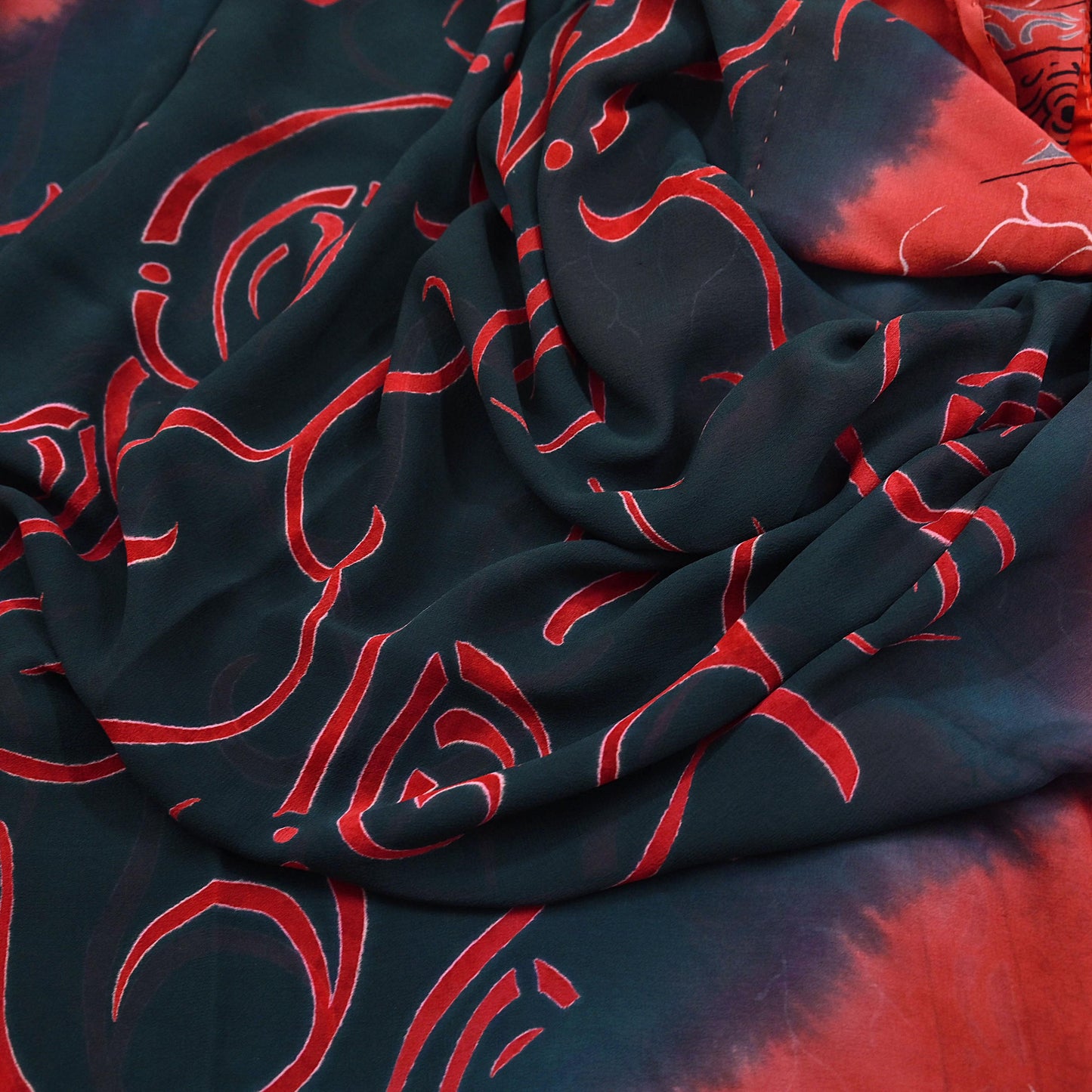 Indian Vintage Sari Pure Georgette Silk Printed Sarees 5Yd Craft Fabric Sewing Quilting Dress making Crafting Dress Designing