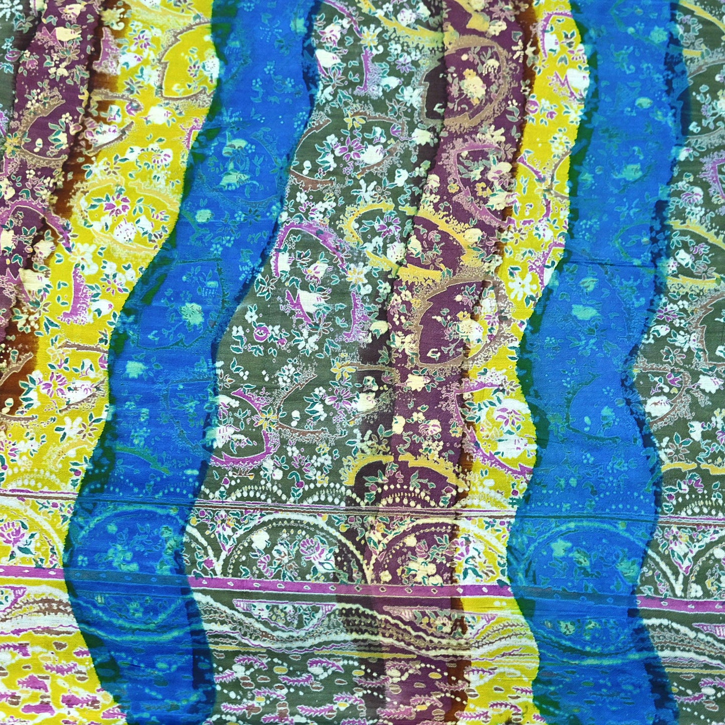 Indian Vintage Multi Blend cotton Printed Saree 5Yards Soft Floral Fabric for Dressmaking, Quilting, Crafting, Sewing, Dress Making