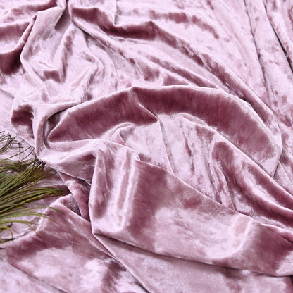Indian New Pink Velvet solid Design Fabric Crafting Quilting Dress making Crafting soft
