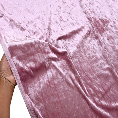 Indian New Pink Velvet solid Design Fabric Crafting Quilting Dress making Crafting soft