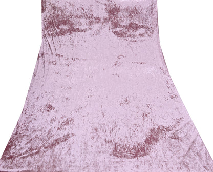 Indian New Pink Velvet solid Design Fabric Crafting Quilting Dress making Crafting soft
