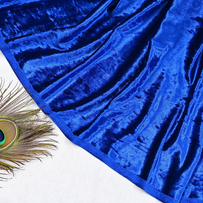 Indian New Royal Blue Velvet solid Design Fabric Crafting Quilting Dress making Crafting soft