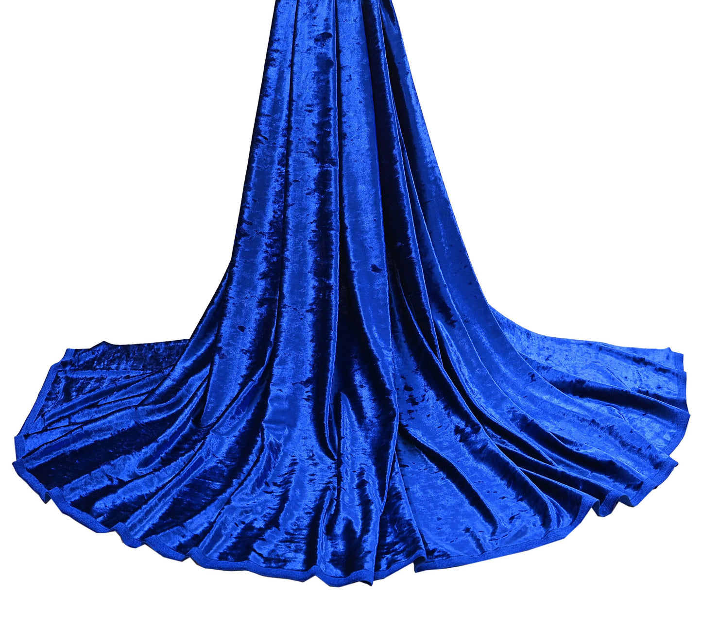 Indian New Royal Blue Velvet solid Design Fabric Crafting Quilting Dress making Crafting soft