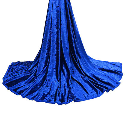 Indian New Royal Blue Velvet solid Design Fabric Crafting Quilting Dress making Crafting soft