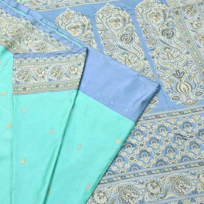 Indian Vintage Sari Heavy Pure Silk Woven Banarasi Brocade Saree Fabric 5Yd Ethnic Dress making Crafting Bollywood Dress Designing Zari